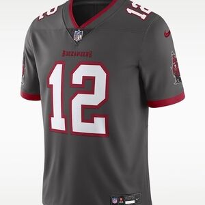 #12 Tom Brady Nike Charcoal and Red Men's Alternate XL Jersey